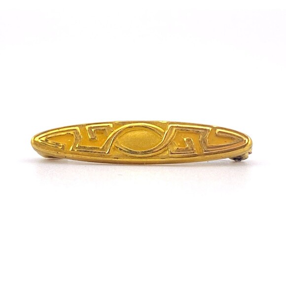 Antique 10k Gold Art Nouveau Bar Pin - Picture 1 of 5